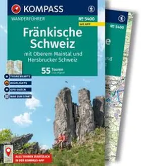 Aigner |  KOMPASS Wanderführer Fränkische Schweiz mit Oberem Maintal und Hersbrucker Schweiz, 55 Touren mit Extra-Tourenkarte | Buch |  Sack Fachmedien