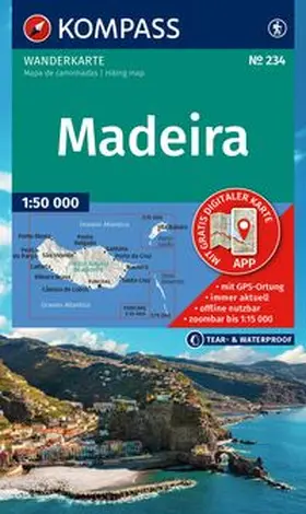  KOMPASS Wanderkarte 234 Madeira 1:50.000 | Sonstiges |  Sack Fachmedien
