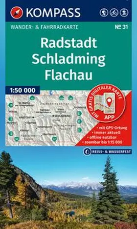  KOMPASS Wanderkarte 31 Radstadt, Schladming, Flachau 1:50.000 | Sonstiges |  Sack Fachmedien