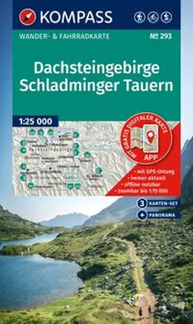  KOMPASS Wanderkarten-Set 293 Dachsteingebirge, Schladminger Tauern (3 Karten) 1:25.000 | Sonstiges |  Sack Fachmedien