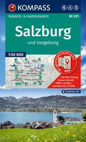  KOMPASS Wanderkarten-Set 291 Salzburg und Umgebung (2 Karten) 1:50.000 | Sonstiges |  Sack Fachmedien