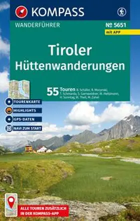 Heitzmann / Moczynski / Schäfer |  KOMPASS Wanderführer Tiroler Hüttenwanderungen, 55 Touren mit Extra-Tourenkarte | Buch |  Sack Fachmedien