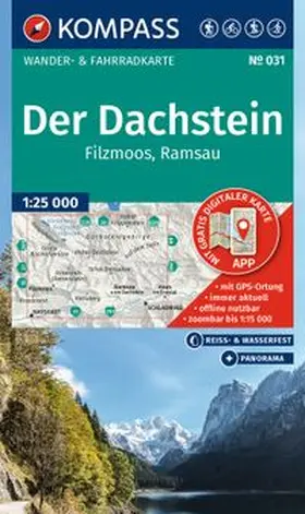  KOMPASS Wanderkarte 031 Der Dachstein, Ramsau, Filzmoos 1:25.000 | Sonstiges |  Sack Fachmedien