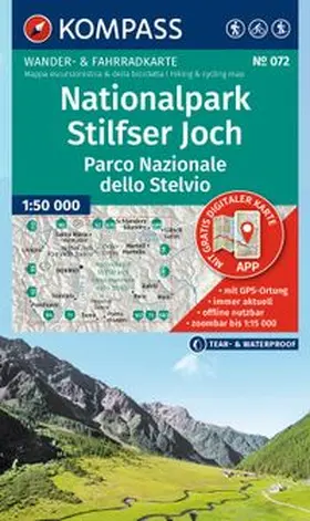  KOMPASS Wanderkarte 072 Nationalpark Stilfser Joch / Parco Nazionale dello Stelvio 1:50.000 | Sonstiges |  Sack Fachmedien