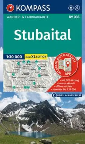 KOMPASS Wanderkarte 035 Stubaital 1:30.000 | Sonstiges |  Sack Fachmedien
