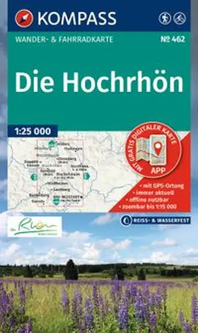  KOMPASS Wanderkarte 462 Die Hochrhön 1:25.000 | Sonstiges |  Sack Fachmedien