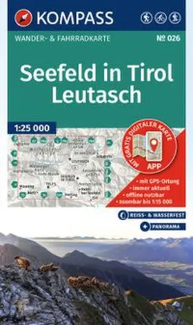  KOMPASS Wanderkarte 026 Seefeld in Tirol, Leutasch 1:25.000 | Sonstiges |  Sack Fachmedien