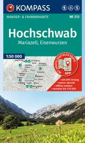  KOMPASS Wanderkarte 212 Hochschwab, Mariazell, Eisenwurzen 1:50.000 | Sonstiges |  Sack Fachmedien
