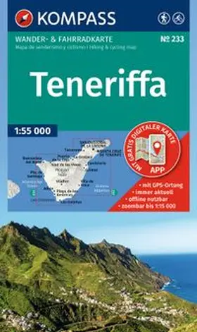  KOMPASS Wanderkarte 233 Teneriffa 1:50.000 | Sonstiges |  Sack Fachmedien