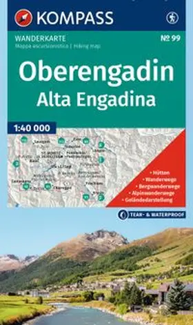  KOMPASS Wanderkarte 99 Oberengadin / Alta Engadina 1:40.000 | Sonstiges |  Sack Fachmedien