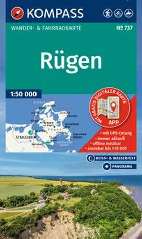 KOMPASS Wanderkarte 737 Rügen 1:50.000 | Sonstiges | 978-3-99154-614-6 | www.sack.de