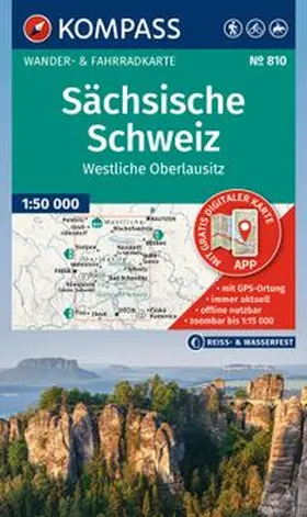  KOMPASS Wanderkarte 810 Sächsische Schweiz, Westliche Oberlausitz 1:50.000 | Sonstiges |  Sack Fachmedien