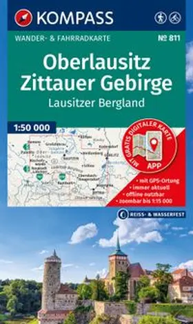  KOMPASS Wanderkarte 811 Oberlausitz, Zittauer Gebirge, Lausitzer Bergland 1:50.000 | Sonstiges |  Sack Fachmedien