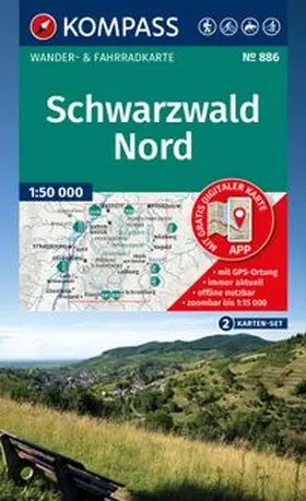  KOMPASS Wanderkarten-Set 886 Schwarzwald Nord (2 Karten) 1:50.000 | Sonstiges |  Sack Fachmedien