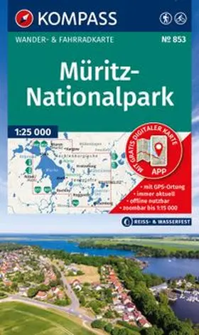  KOMPASS Wanderkarte 853 Müritz-Nationalpark 1:25.000 | Sonstiges |  Sack Fachmedien