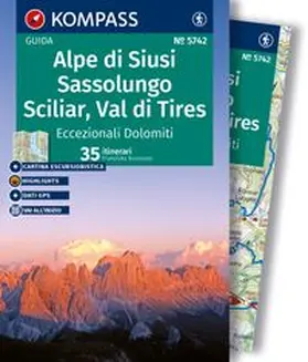 Baumann |  KOMPASS guida escursionistica Alpe di Siusi, Sassolungo, Sciliar, Val di Tires, 35 itinerari | Buch |  Sack Fachmedien