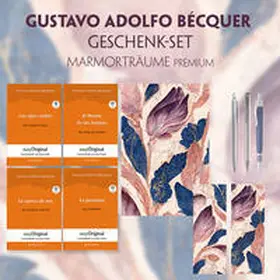 EasyOriginal Verlag / Bécquer |  Gustavo Adolfo Bécquer Geschenkset - 4 Bücher (mit Audio-Online) + Marmorträume Schreibset Premium | Buch |  Sack Fachmedien