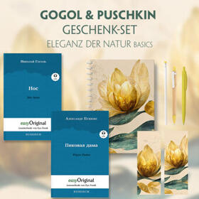 EasyOriginal Verlag / Gogol / Puschkin |  Gogol & Puschkin Geschenkset - 2 Bücher (mit Audio-Online) + Eleganz der Natur Schreibset Basics | Buch |  Sack Fachmedien