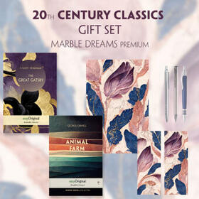EasyOriginal Verlag / Fitzgerald / Orwell |  20th Century Classics Books-Set (with audio-online) Readable Classics Geschenkset + Marmorträume Schreibset Premium | Buch |  Sack Fachmedien