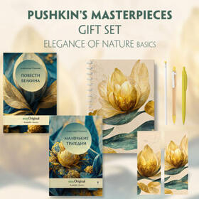 EasyOriginal Verlag / Puschkin |  EasyOriginal Readable Classics / Alexander Pushkin's Masterpieces (with audio-online) Readable Classics Geschenkset + Eleganz der Natur Schreibset Basics | Buch |  Sack Fachmedien