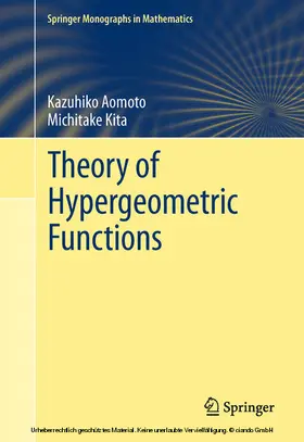 Aomoto / Kita | Theory of Hypergeometric Functions | E-Book | sack.de