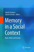 Umeda / Tsukiura |  Memory in a Social Context | Buch |  Sack Fachmedien