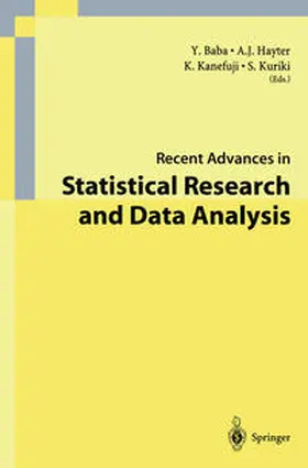 Baba / Hayter / Kanefuji |  Recent Advances in Statistical Research and Data Analysis | eBook | Sack Fachmedien