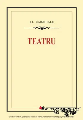 Caragiale |  Teatru | eBook | Sack Fachmedien