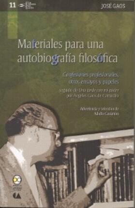 Gaos / Gaos de Camacho |  Materiales para una autobiografía filosófica | eBook | Sack Fachmedien