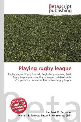 Surhone / Timpledon / Marseken |  Playing rugby league | Buch |  Sack Fachmedien