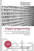 Surhone / Timpledon / Marseken |  Snippet (programming) | Buch |  Sack Fachmedien