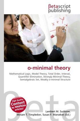 Surhone / Timpledon / Marseken |  o-minimal theory | Buch |  Sack Fachmedien