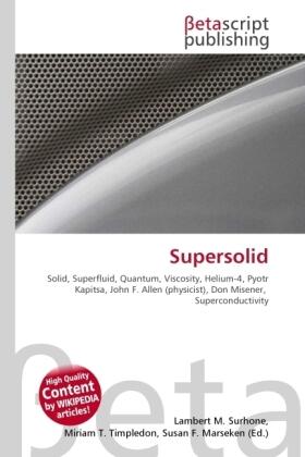 Surhone / Timpledon / Marseken |  Supersolid | Buch |  Sack Fachmedien