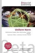 Surhone / Timpledon / Marseken |  Uniform Norm | Buch |  Sack Fachmedien