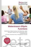 Surhone / Timpledon / Marseken |  Weierstrass's Elliptic Functions | Buch |  Sack Fachmedien