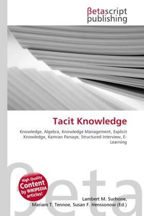Surhone / Timpledon / Marseken |  Tacit Knowledge | Buch |  Sack Fachmedien