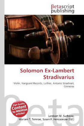 Surhone / Timpledon / Marseken |  Solomon Ex-Lambert Stradivarius | Buch |  Sack Fachmedien