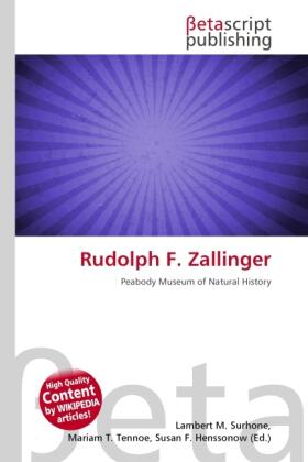 Surhone / Timpledon / Marseken |  Rudolph F. Zallinger | Buch |  Sack Fachmedien