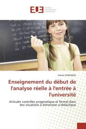 Ghedamsi |  Enseignement du début de l'analyse réelle à l'entrée à l'université | Buch |  Sack Fachmedien