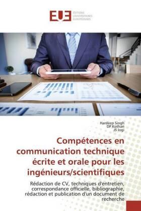 Singh / Kothari / Jogi |  Compétences en communication technique écrite et orale pour les ingénieurs/scientifiques | Buch |  Sack Fachmedien