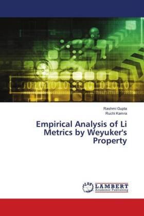 Gupta / Kamra |  Empirical Analysis of Li Metrics by Weyuker's Property | Buch |  Sack Fachmedien
