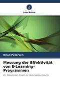 Petersen |  Messung der Effektivität von E-Learning-Programmen | Buch |  Sack Fachmedien