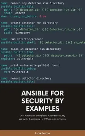 Berton |  Ansible For Security by Examples | eBook | Sack Fachmedien