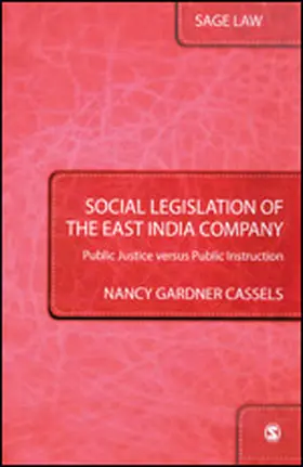Cassels |  Social Legislation of the East India Company | Buch |  Sack Fachmedien