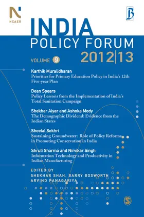 Shah / Bosworth / Panagariya |  India Policy Forum 2012-13 | Buch |  Sack Fachmedien