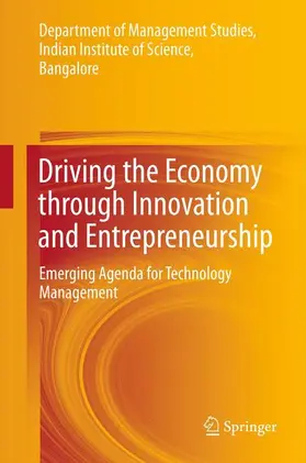 Department of Management Studies, |  Driving the Economy through Innovation and Entrepreneurship | Buch |  Sack Fachmedien