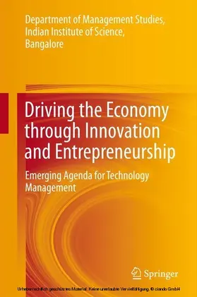 Mukhopadhyay / Springer |  Driving the Economy through Innovation and Entrepreneurship | eBook | Sack Fachmedien