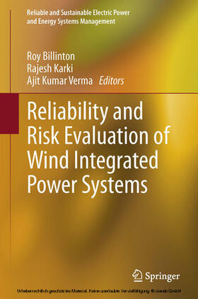 Billinton / Karki / Verma | Reliability and Risk Evaluation of Wind Integrated Power Systems | E-Book | sack.de