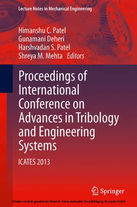 Patel / Deheri / Mehta | Proceedings of International Conference on Advances in Tribology and Engineering Systems | E-Book | sack.de