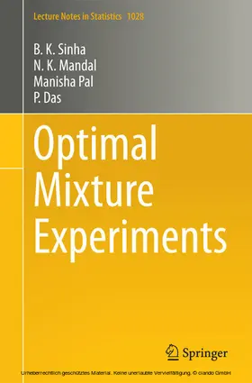 Sinha / Mandal / Pal | Optimal Mixture Experiments | E-Book | sack.de